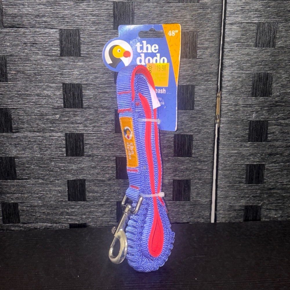 NIP The Dodo 48" Shock Absorbing Bungee Dog Leash With Extra Safety Handle NWT